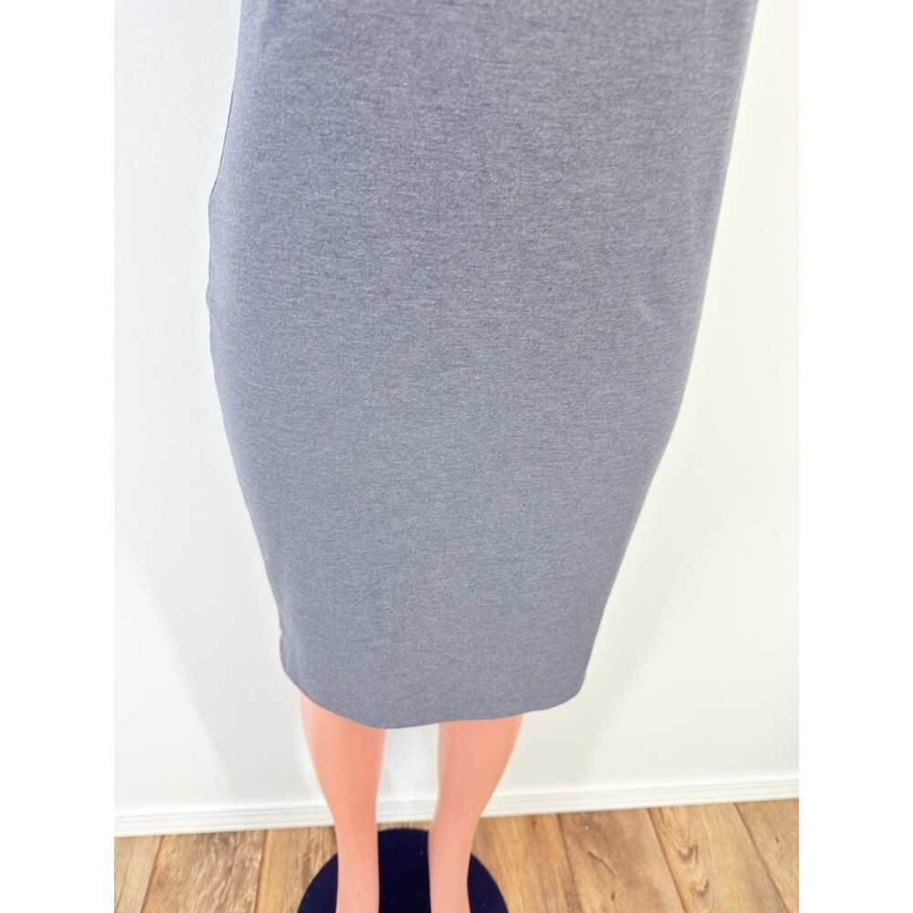 LuLaRoe Julia Dress Bodycon M Gray Blue Stretch Knee Length Comfy Soft - Picture 10 of 14